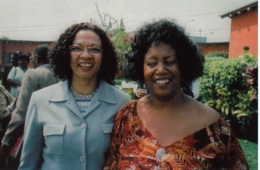 Edna Marie Santos Roland of Brazil with an Afro-descendant leader