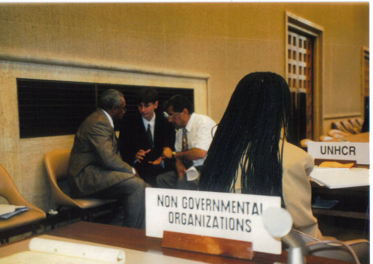 Mr. Muhammad, with Mr. Mustapha Mehedi, Member of the Working Group on Minorities, and an interpreter