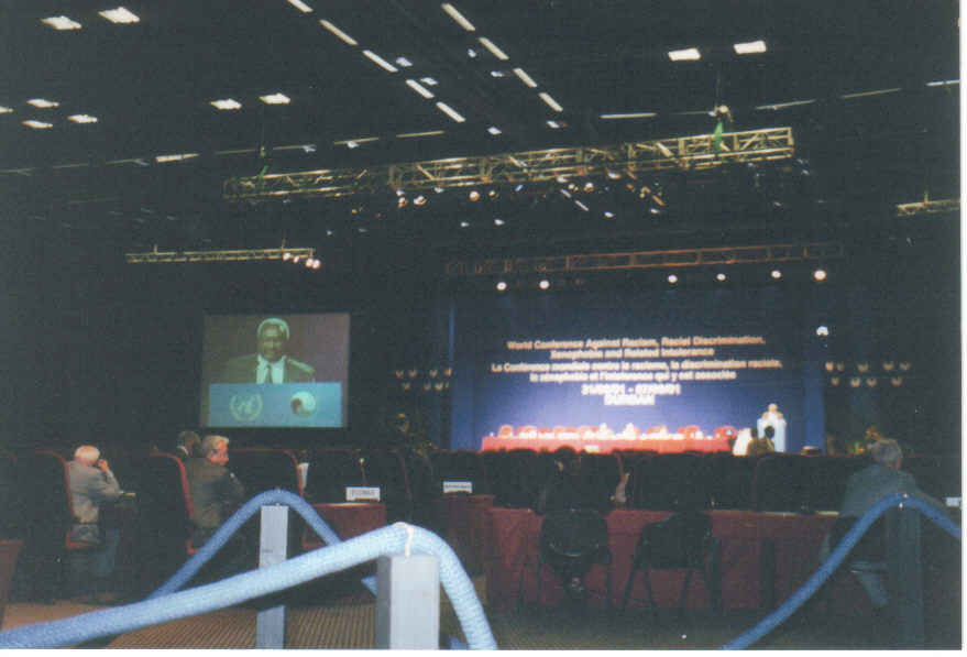 View of the WCAR conference during the speech